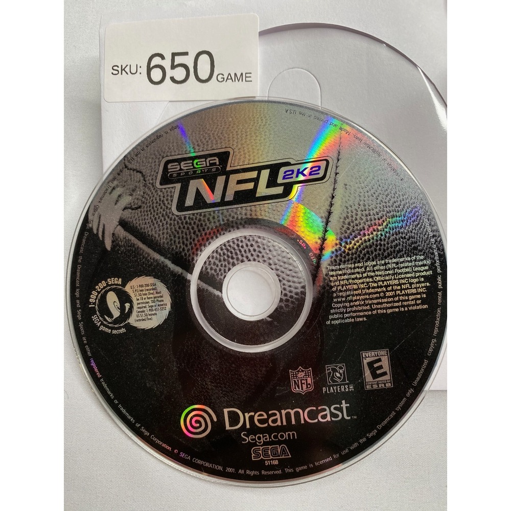 Sega Sports NFL 2K2 Sega Dreamcast